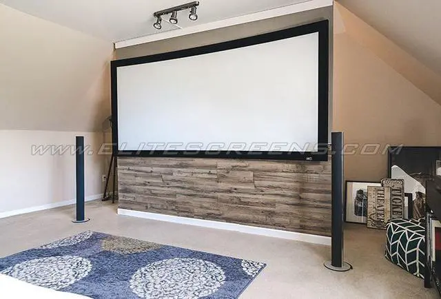 Alt view image 6 of 9 - Elite Screens CURVE92WH2 Lunette 2 Series 92" 16:9 Fixed Frame Projection Screen
