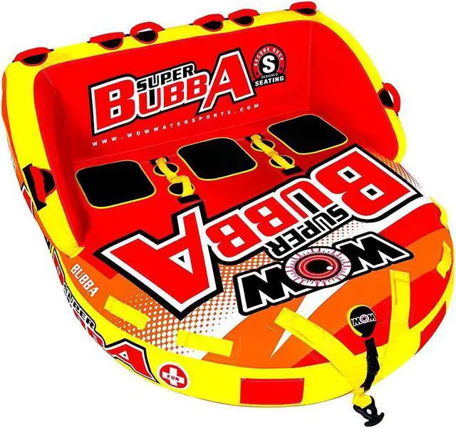 Main image of WOW World of Watersports, Super Bubba Hi Vis 1 - 3 Person Towable Deck Seat