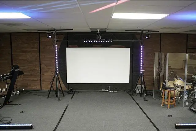 Alt view image 9 of 18 - Elite Screens Aeon CineGrey 3D AR110DHD3 Fixed Frame Projection Screen - 110" - 16:9 - Wall Mount