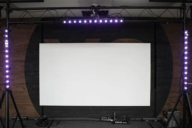 Alt view image 10 of 18 - Elite Screens Aeon CineGrey 3D AR110DHD3 Fixed Frame Projection Screen - 110" - 16:9 - Wall Mount