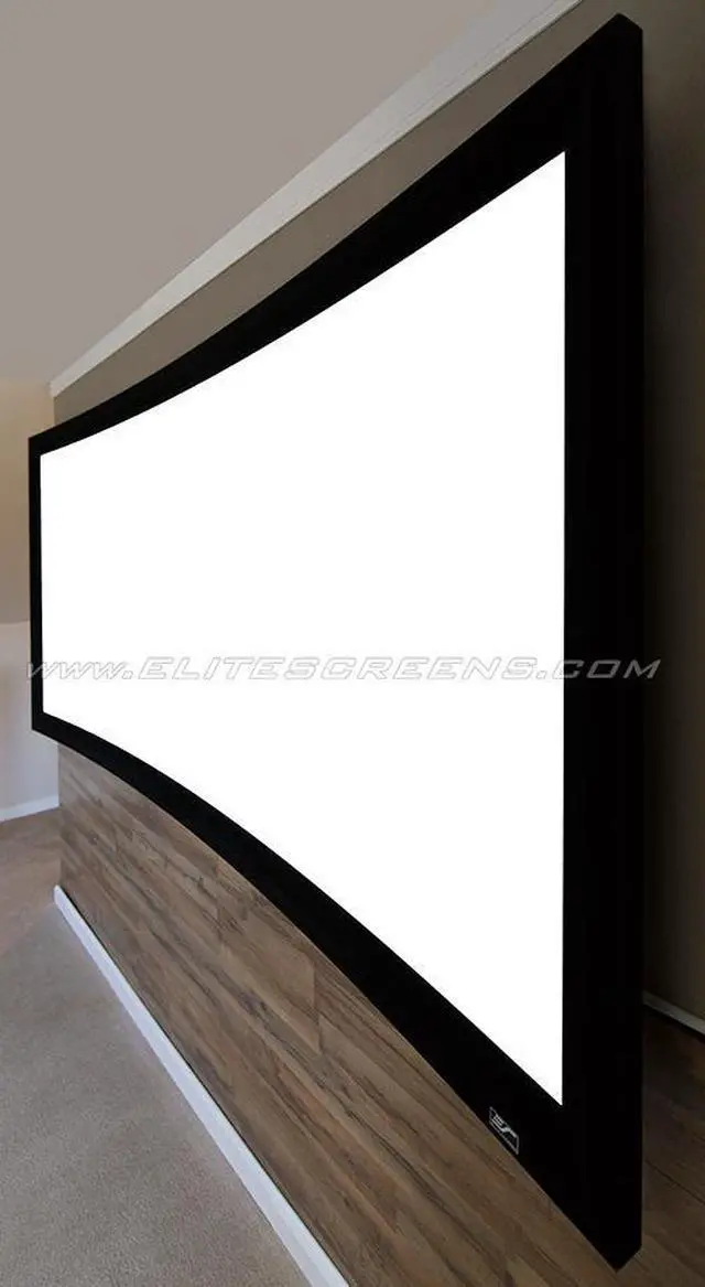 Alt view image 3 of 9 - Elite Screens CURVE92WH2 Lunette 2 Series 92" 16:9 Fixed Frame Projection Screen