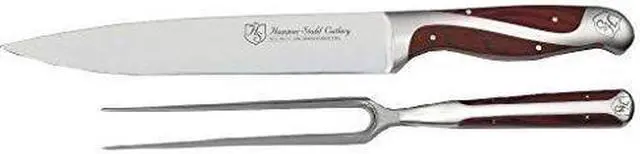 Alt view image 4 of 10 - Hammer Stahl Carving Knife and Fork Set