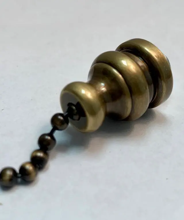 Alt view image 2 of 2 - FanDapter Antique Brass Ceiling Fan Pull