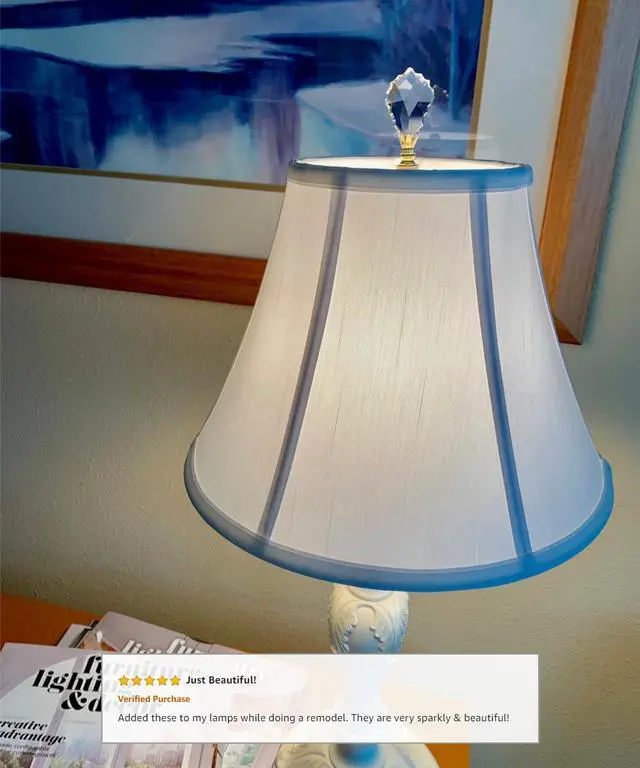 Alt view image 5 of 6 - Crystal Gothic Cross Lamp Finial Polished Brass Knurled Base 2.75"h