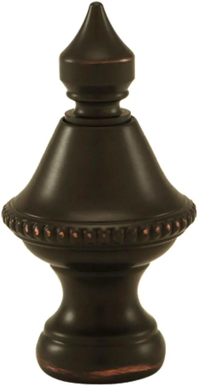Main image of Beaded Knob Lamp Shade Lamp Finial Spire Oiled Bronze 1.5"h