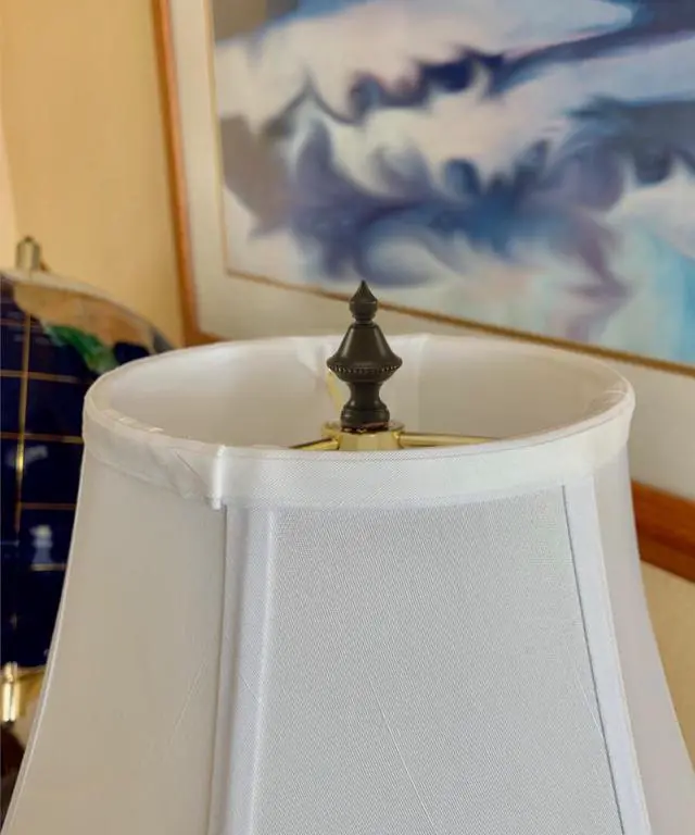 Alt view image 3 of 3 - Beaded Knob Lamp Shade Lamp Finial Spire Oiled Bronze 1.5"h
