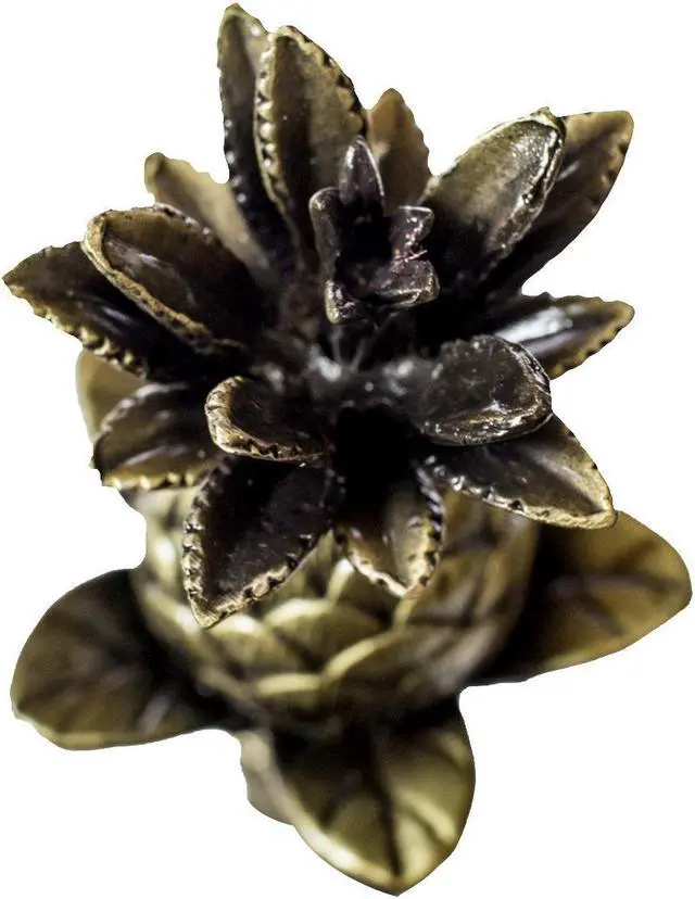 Alt view image 6 of 7 - Pineapple Lamp Finial Antique Brass Metal  3"h