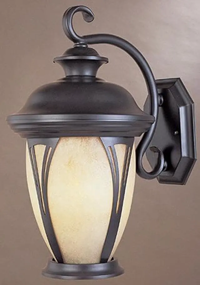 Alt view image 3 of 3 - Designers Fountain 30521-BZ Wall Sconces , Outdoor Lighting, Bronze w/seedy glass