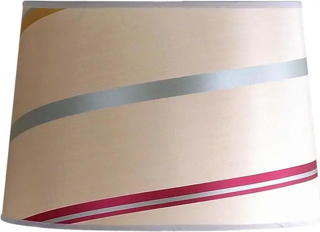 Alt view image 2 of 3 - Laura Ashley Juliette 14" Striped Raw Silk Drum Shade - SLB24114