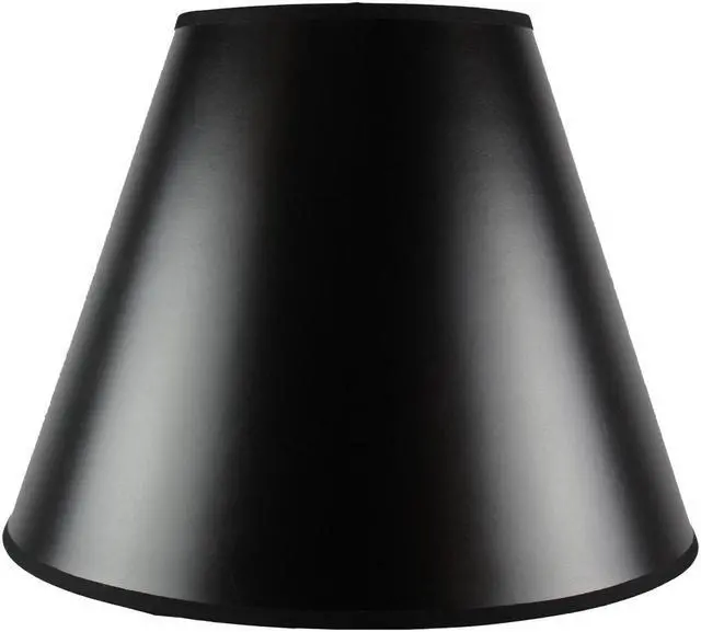 Main image of 7x14x11 Bold Black with True Gold Lining Hard Back Empire Lampshade
