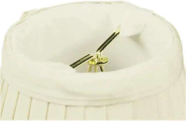 Alt view image 3 of 5 - 3x5x4 Crisp Linen Pleated Clip-on Candelabra Lampshade