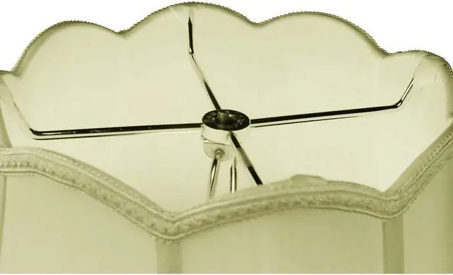 Alt view image 3 of 3 - 9x18x13 Scalloped Bell Lamp Shade Eggshell