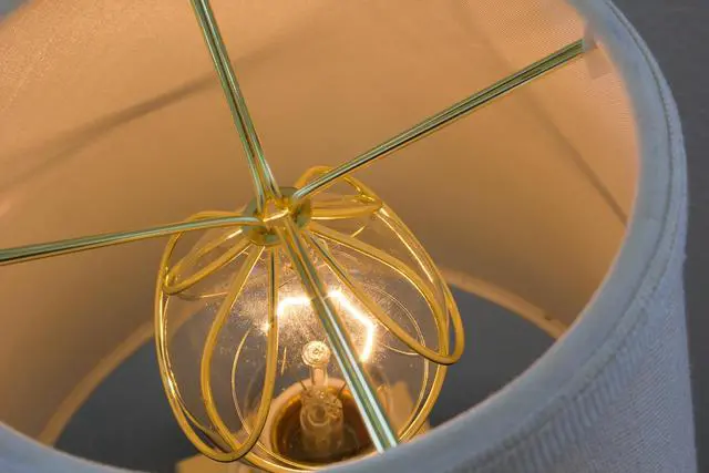 Alt view image 5 of 7 - Edison Clip On Light Oatmeal Linen Fabric Empire Lamp Shade 5x8x7