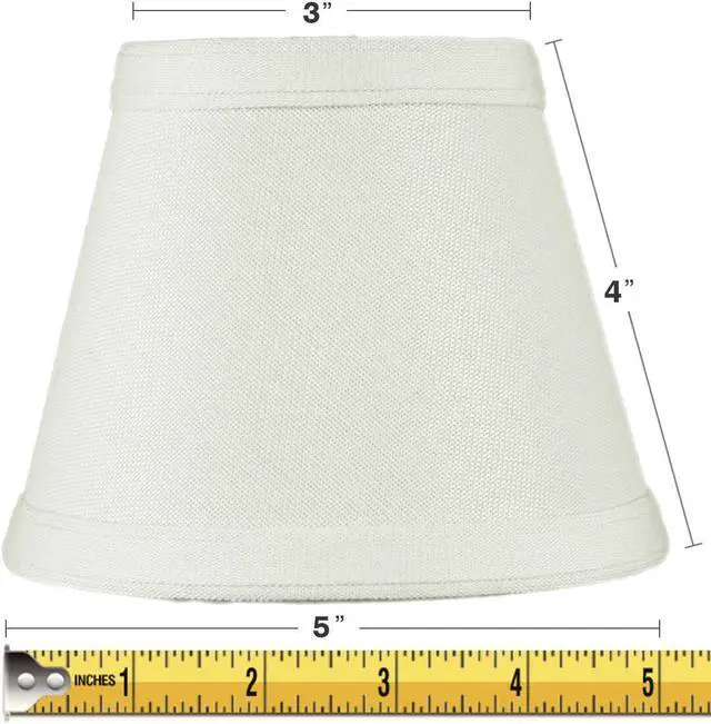 Alt view image 2 of 5 - 3x5x4 Clip-on Candelabra Lamp Shade Light Oatmeal Fabric