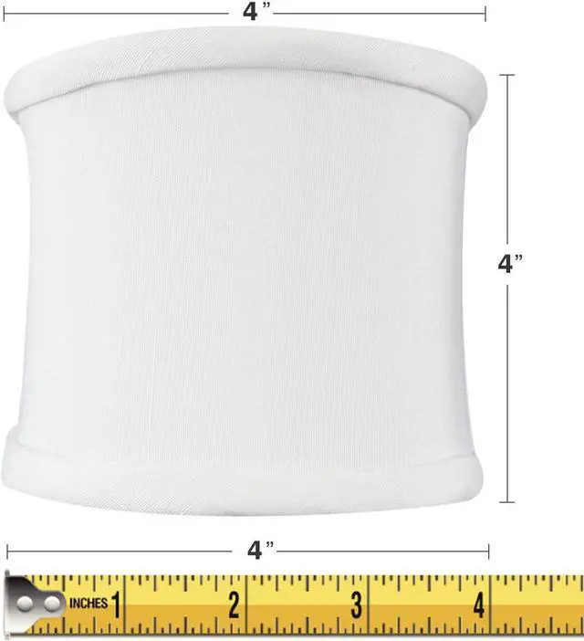 Main image of 4x4x4.25 Down White Clip-on Sconce Half-Shell Lampshade