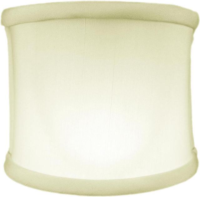 Alt view image 3 of 4 - 4x4x4 Clip-on Sconce Half-Shell Lampshade Eggshell Shantung Fabric