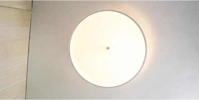 Alt view image 5 of 6 - 14 Moderne Flush Mount Conversion Kit - DIY Convert your dated Glass Ceiling Light to a Modern White Fabric Drum Lamp Shade with Diffuser by Home Concept 14x14x10