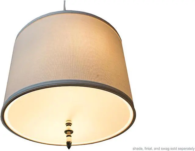 Alt view image 4 of 6 - 15" Round Diffuser Translucent frosted White (will Soften Light from Drum Lampshades and Pendants)