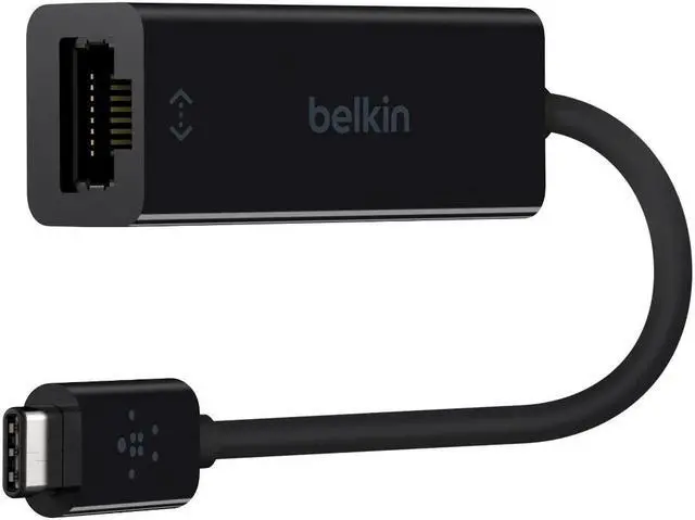 Alt view image 12 of 15 - Belkin F2CU040btBLK USB-C to Gigabit Ethernet Adapter (Also Known as USB Type-C)