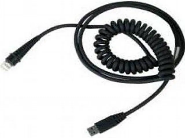 Main image of Honeywell Cbl-500-500-C00 Coiled Usb Black Cable, Type A 5V Host Power;16.4'