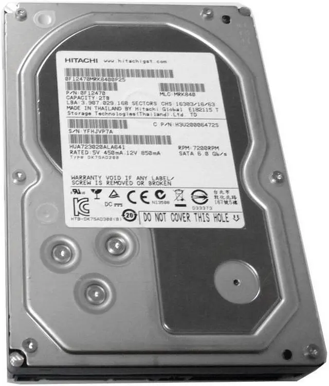 Alt view image 3 of 5 - HGST Hitachi Ultrastar 7K3000 HUA723020ALA641 2TB 7200 RPM 64MB Cache SATA 6.0Gb/s 3.5" Hard Drive