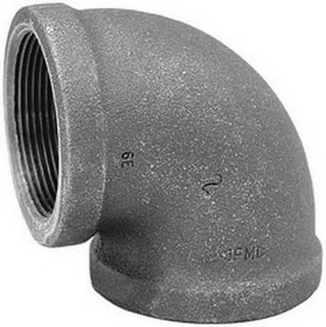 Alt view image 2 of 5 - ANVIL 0310010806 2" x 3/4" Malleable Iron 90 Degree Reducing Elbow
