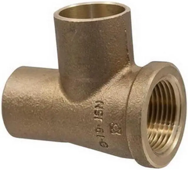 Main image of Nibco 714RR-LF Cast Bronze Tee, 3/4" x 1/2" x 3/4"