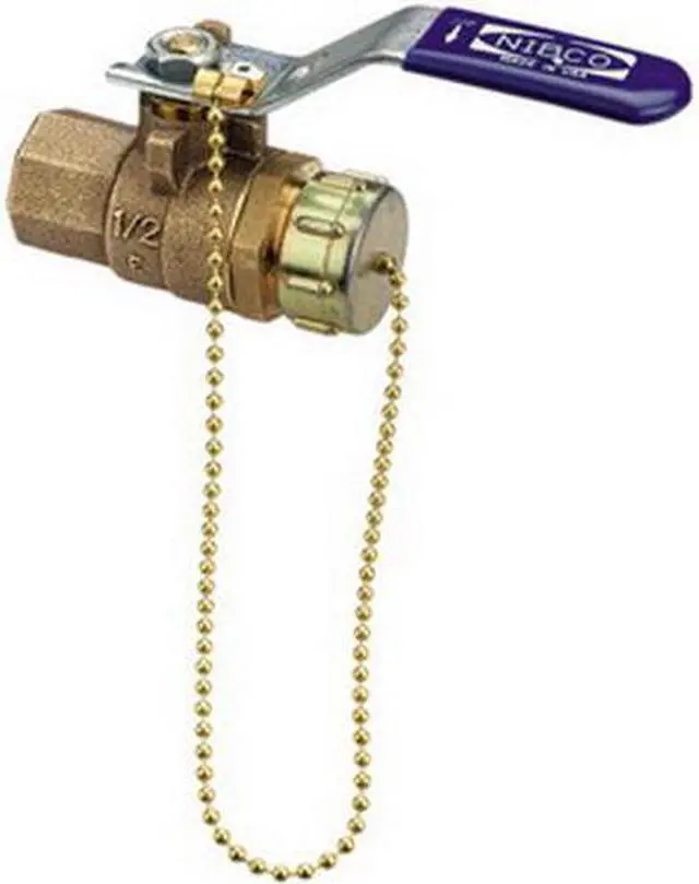 Main image of T-585-70-HC Nibco Bronze Full Port Ball Valve With Cap And Chain, 3/4"