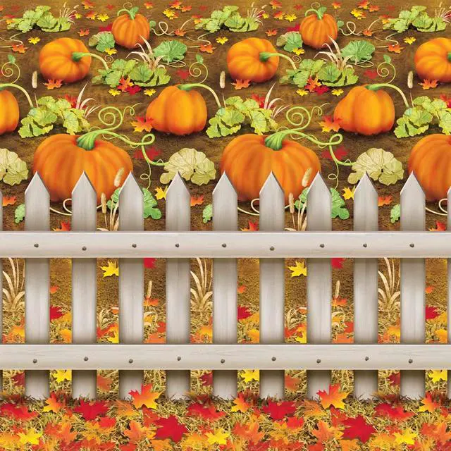 Main image of Pumpkin Patch Backdrop - Multi-colored