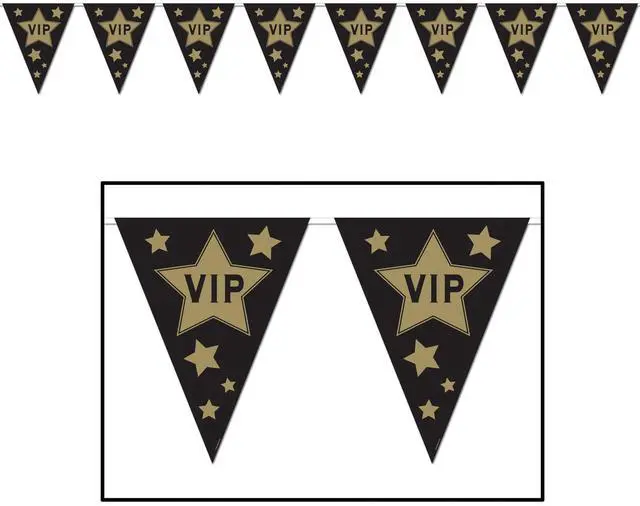 Main image of Vip Pennant Banner - Plastic-pp