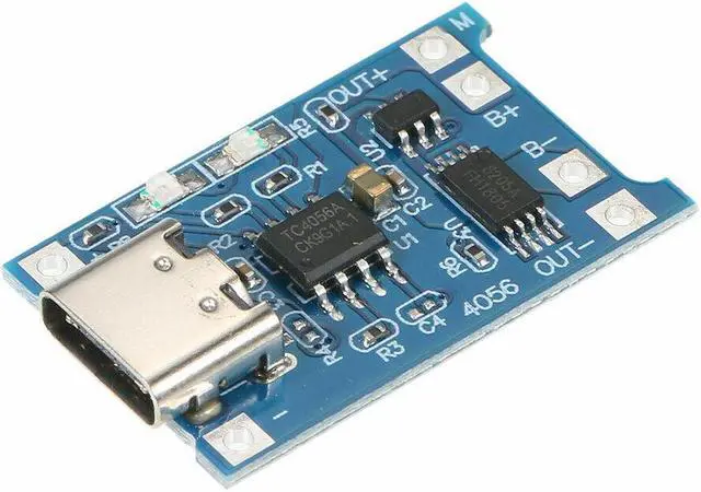 Alt view image 2 of 7 - 2pcs TP4056 5V 1A USB Type-C 18650 Lithium Battery Charging and Protection Board