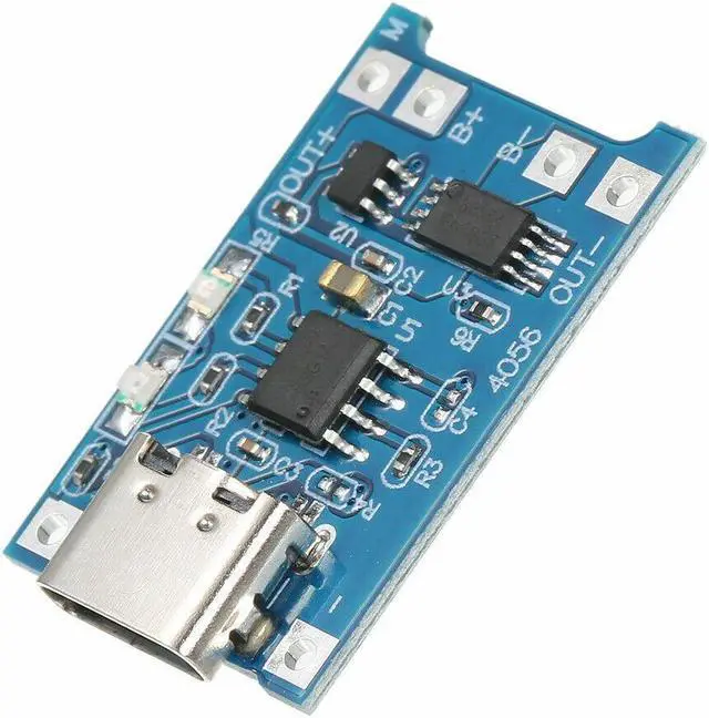 Alt view image 6 of 7 - 2pcs TP4056 5V 1A USB Type-C 18650 Lithium Battery Charging and Protection Board
