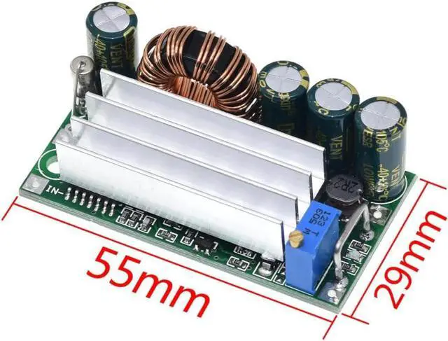 Alt view image 6 of 6 - AT30 30W DC-DC Buck Boost Step Up or Down Adjustable Voltage Regulator Power Module with Heatsink, Fuse, and Dual-Stage Output Filter