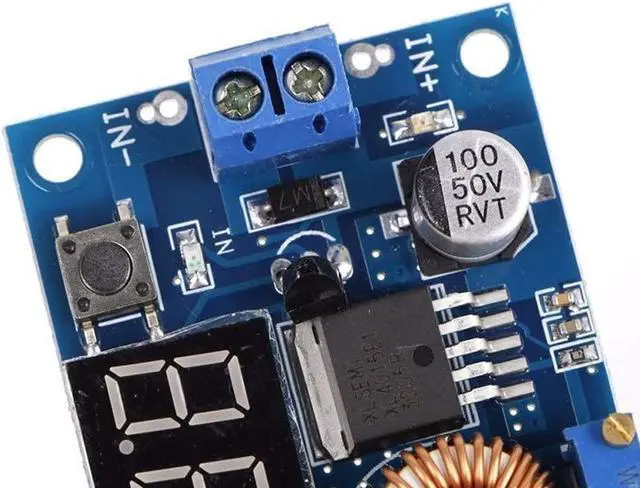 Alt view image 5 of 6 - XL4015 5A DC-DC Buck Step-Down Voltage Converter Module Adjustable Power Regulator Board with LED Voltmeter