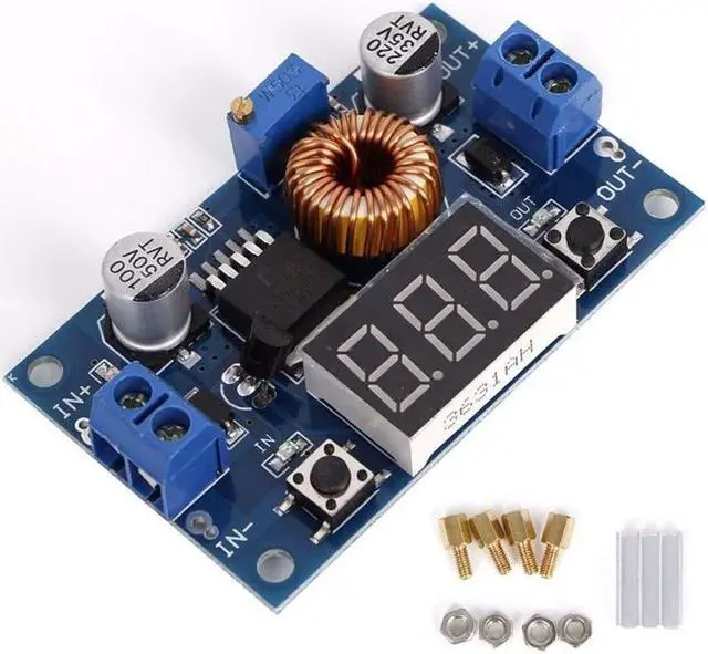 Alt view image 3 of 6 - XL4015 5A DC-DC Buck Step-Down Voltage Converter Module Adjustable Power Regulator Board with LED Voltmeter