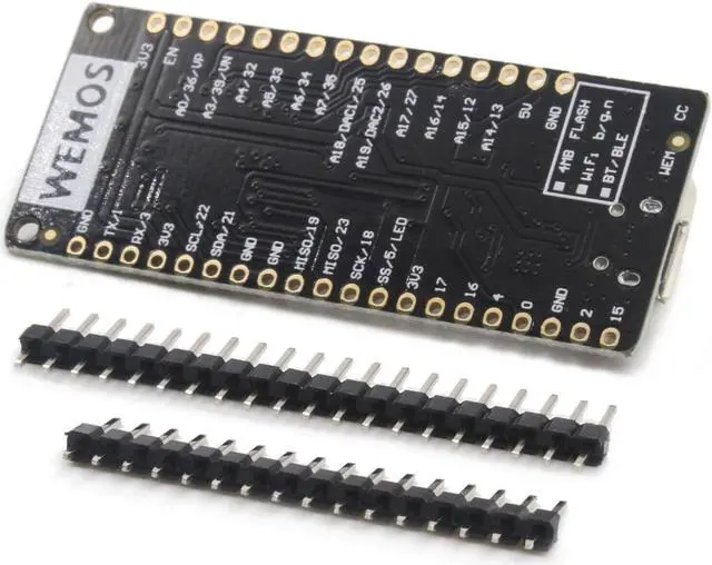 Alt view image 4 of 6 - LoLin32 ESP32 WiFi & Bluetooth Development Board CP2104 w/ Lithium Battery Conn.
