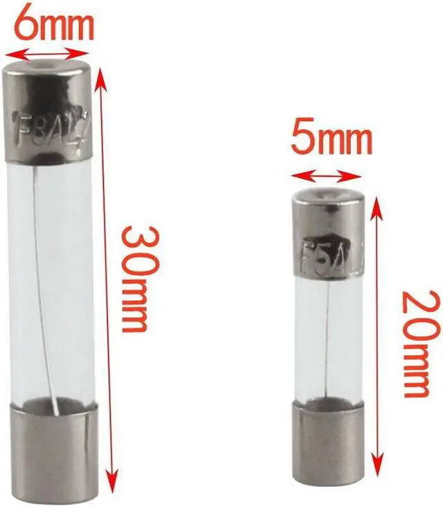 Alt view image 2 of 2 - 75pcs Fast Blow Glass Tube Fuse Kit 250V 3A 5A 8A 10A 15A 20A 30A 5x20mm 6x30mm