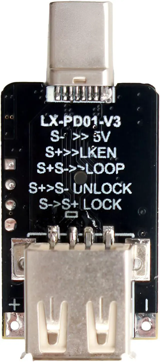 Alt view image 4 of 4 - USB Type C PD Voltage Trigger Test Module 9V 12V 20V Adjustable 5A 100W E-Mark