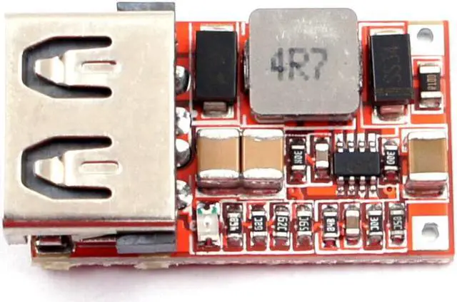 Alt view image 3 of 4 - 15W USB 5V 3A DC Buck Voltage Step-down Module 9V 12V 18V Input 98% Efficiency