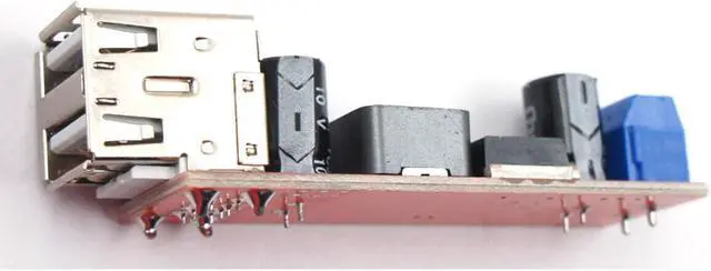 Alt view image 4 of 6 - Dual USB LM2596 5V 3A Voltage Step-down Buck Module 6-40V IN w/ Screw Terminals