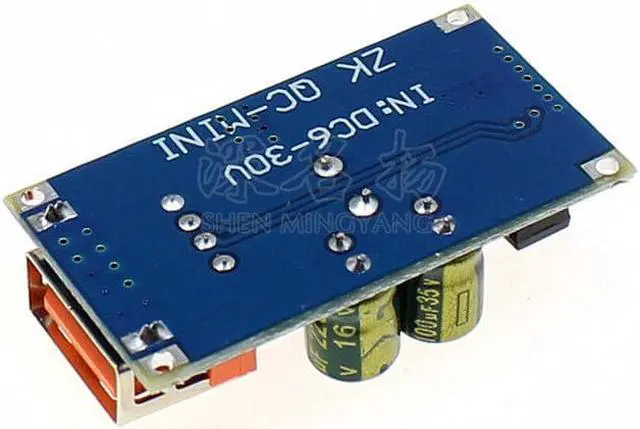 Alt view image 5 of 5 - 24W USB QC 3.0 Fast Charge Step-down Buck Module Power 6-30V DC Input