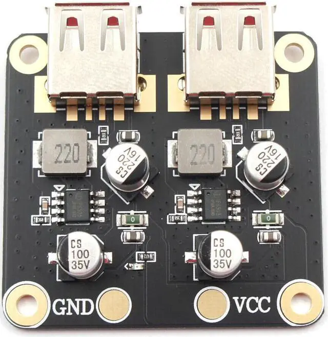 Alt view image 2 of 3 - 48W Dual USB QC 3.0 Fast Charge Step-down Buck Module Power 12V 24V DC Input