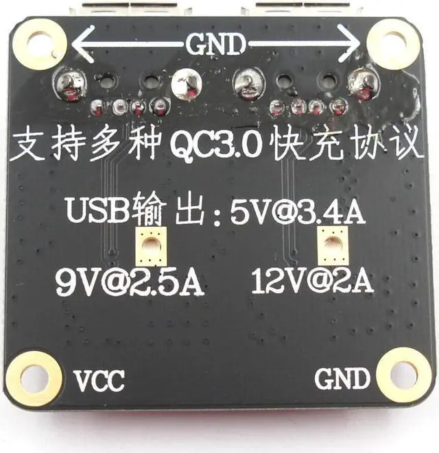 Alt view image 3 of 3 - 48W Dual USB QC 3.0 Fast Charge Step-down Buck Module Power 12V 24V DC Input
