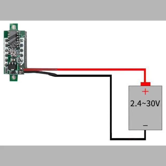 Alt view image 6 of 6 - DC 2.4-30V 2-Wire Voltmeter 3-Digit LED Display Panel Volt Meter Voltage Tester