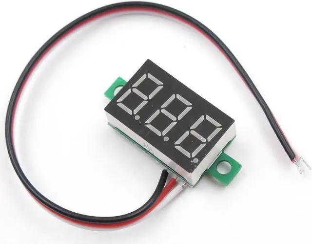 Alt view image 2 of 5 - DC 0-30V 3-Wire Voltmeter 3-Digit LED Display Panel Volt Meter Voltage Tester