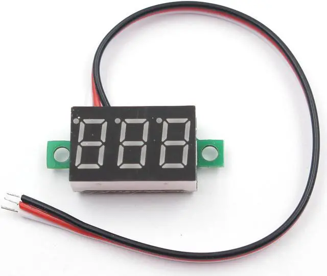 Alt view image 3 of 5 - DC 0-30V 3-Wire Voltmeter 3-Digit LED Display Panel Volt Meter Voltage Tester