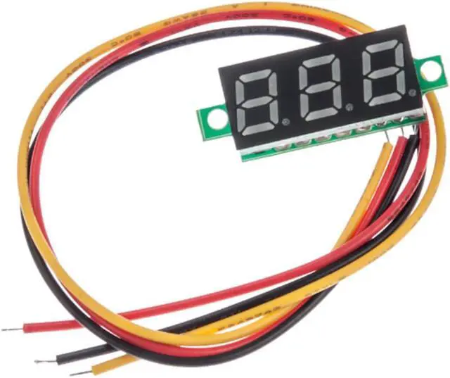 Alt view image 3 of 5 - Ultra-small 0-100V DC 3-Wire Voltmeter 3-Digit LED Volt Meter Voltage Tester