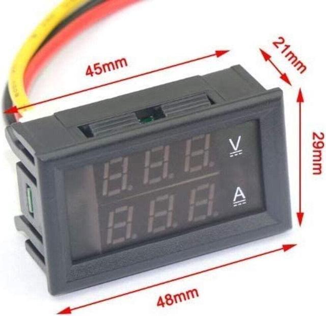 Alt view image 6 of 7 - DC 100V 10A Voltmeter Ammeter LED Dual Volt Amp Meter Voltage Current Tester