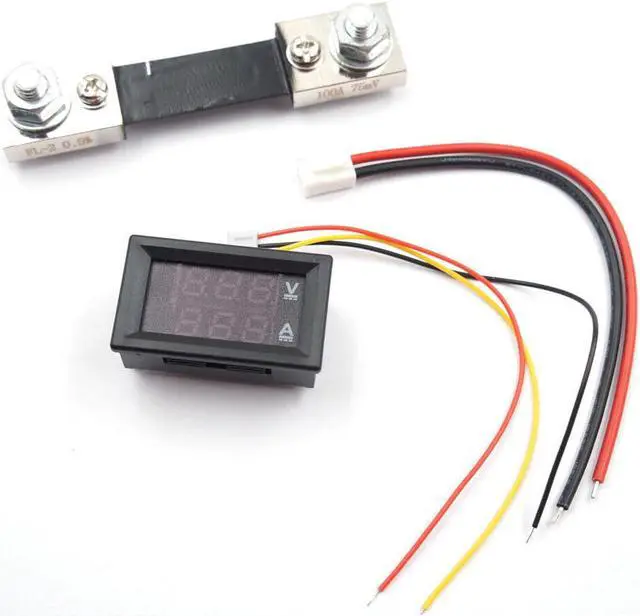 Alt view image 3 of 7 - DC 100V 100A Voltmeter Ammeter Volt Amp Meter Voltage Current Tester with Shunt