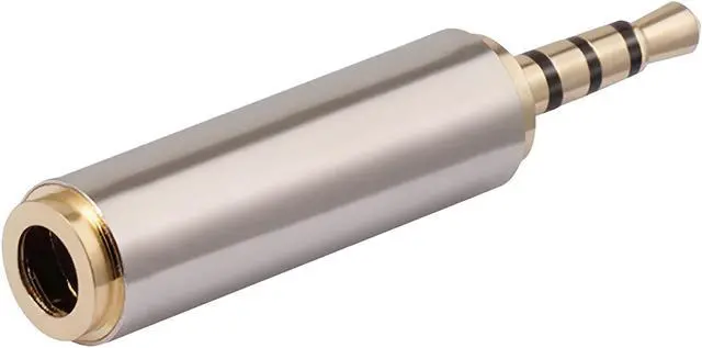 Alt view image 2 of 7 - 2.5mm Male to 3.5mm Female Stereo Mic Audio Headphone Jack Adapter Converter